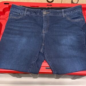 Christopher & Banks Women's Straight Leg Jeans - Dark Blue